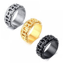 Titanium Cuban Link Knot Men's Ring