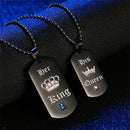 Her King His Queen Couples Necklace Set