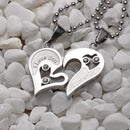 Couples Key To Heart Necklace Set