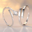 Couples Adjustable Open Ring Set