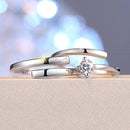 Couples Adjustable Open Ring Set