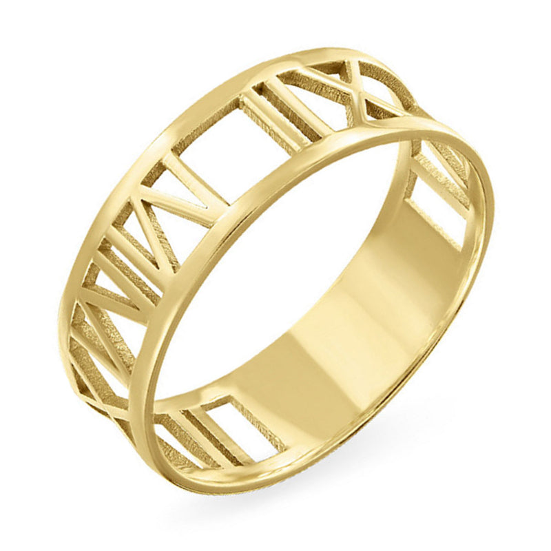 Custom Roman numeral Ring