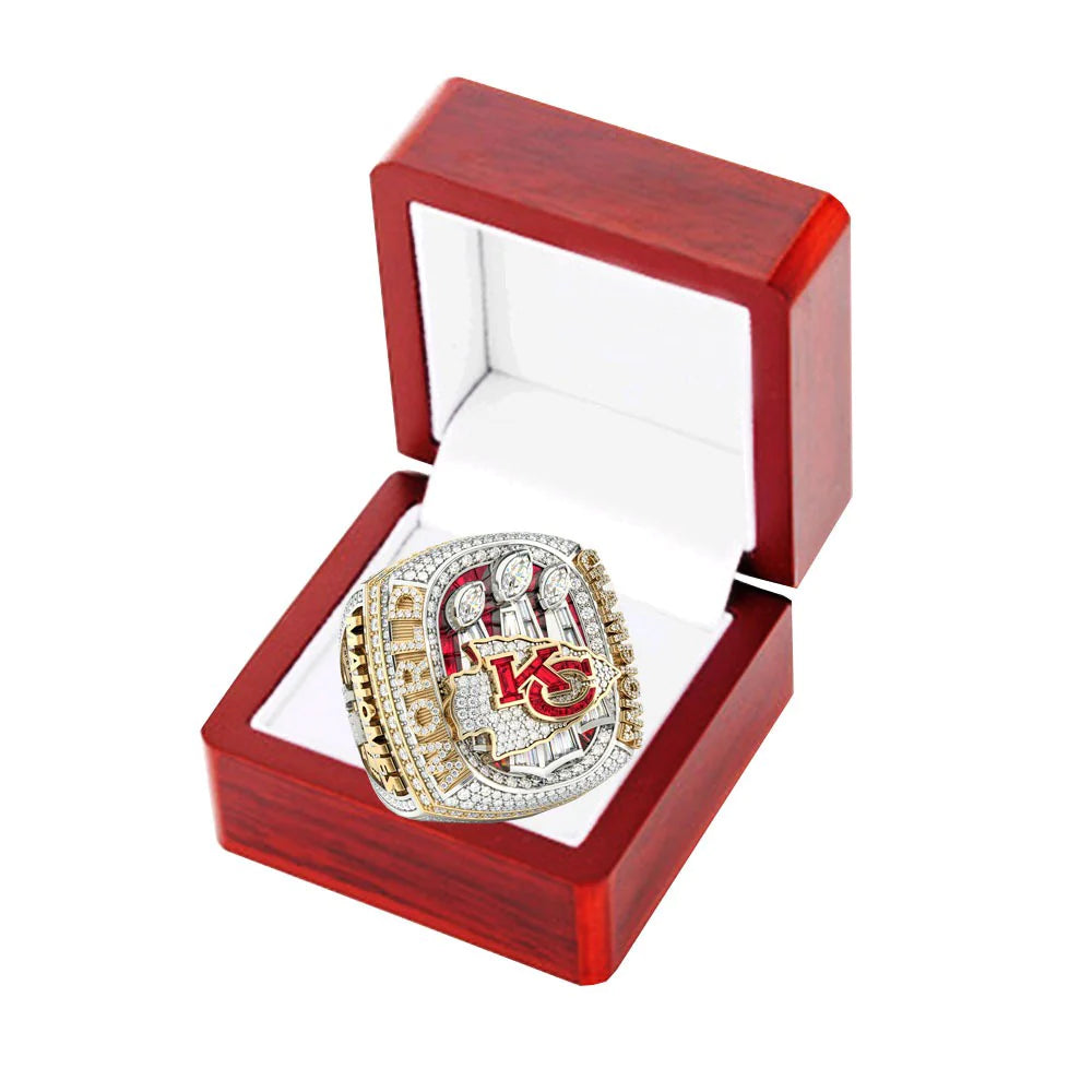 2023 Ring + Trophy + Box Kansas City Chiefs Mahomes Superbowl REPLICA Size  8-13