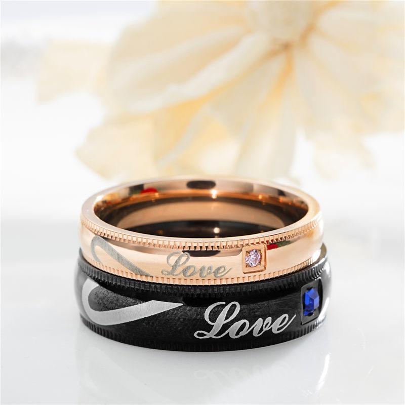 Love Couples Promise Ring Set