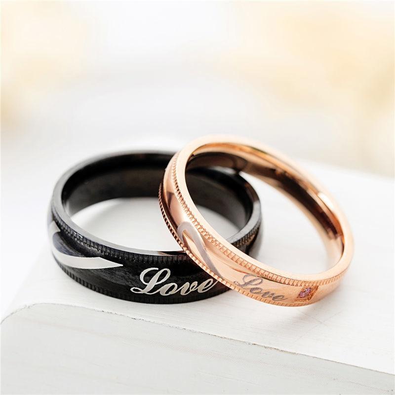 Love Couples Promise Ring Set