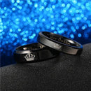 King And Queen Crown Couples Ring Set