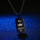 Her King His Queen Couples Necklace Set