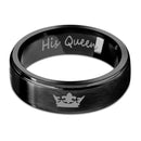 King And Queen Crown Couples Ring Set